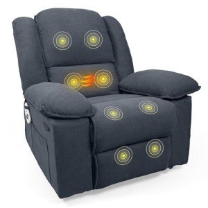 FLEXISPOT Massage Rocker Recliner Chair - Gray