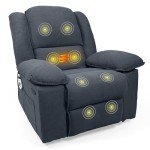 FLEXISPOT Massage Rocker Recliner Chair - Gray
