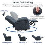 FLEXISPOT Massage Rocker Recliner Chair - Gray