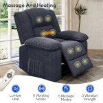 FLEXISPOT Massage Rocker Recliner Chair - Gray