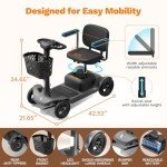 Glashow S1 4-Wheel Mobility Scooter for Adults