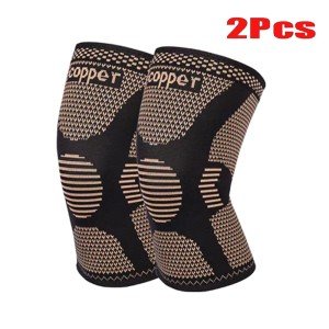 Copper Knee Braces for Arthritis Support – 2 Pack