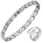 Magnetic Arthritis Bracelet and Copper Ring Set