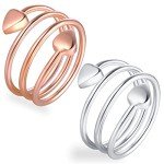 Copper Magnetic Rings for Women, 2-Pack