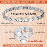 Magnetic Arthritis Bracelet and Copper Ring Set