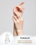 Copper Magnetic Rings for Women, 2-Pack