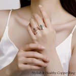 Copper Magnetic Rings for Women, 2-Pack