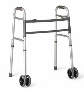 Heavy-Duty Folding Walker with 5” Wheels