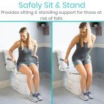 Vive Adjustable Toilet Safety Rail with Handrails