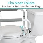 Vive Adjustable Toilet Safety Rail with Handrails