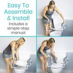 Vive Adjustable Toilet Safety Rail with Handrails
