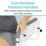 Vive Adjustable Toilet Safety Rail with Handrails