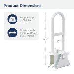 Drive Medical Handicap Grab Bar - White