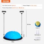 VEVOR 23" Half Exercise Ball with Resistance Bands