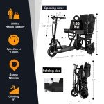 Ultralight Foldable Electric Mobility Scooter - 15 Miles