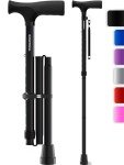 HoneyBull Adjustable Foldable Walking Cane for Seniors
