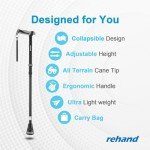 Foldable Adjustable Walking Cane for Seniors