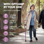 Lightweight Folding Cane with Cushioned Handle - Purple