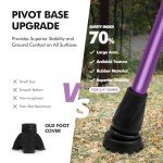 Lightweight Folding Cane with Cushioned Handle - Purple