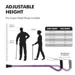 Lightweight Folding Cane with Cushioned Handle - Purple