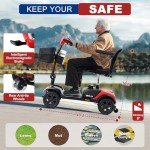 Lightweight 4-Wheel Electric Scooter for Seniors