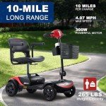 Lightweight 4-Wheel Electric Scooter for Seniors