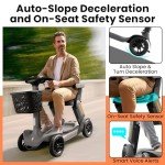 Glashow Foldable Electric Mobility Scooter for Adults