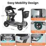 Glashow Foldable Electric Mobility Scooter for Adults
