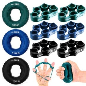 FitBeast 9-Pack Hand Grip & Forearm Strengthener
