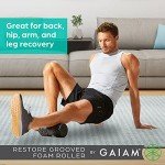 Gaiam Restore Grooved Foam Roller for Muscle Relief