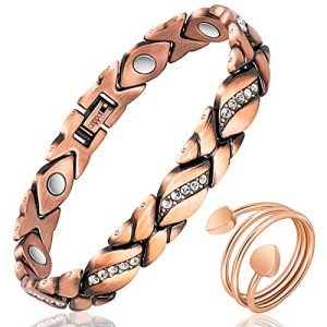 Women’s Copper Magnetic Bracelets & Heart Ring