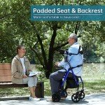 ELENKER Lightweight Adjustable Upright Walker with Seat