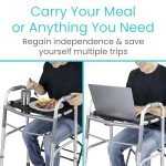 Vive Folding Walker Tray with Cup Holder