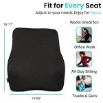 Vive Memory Foam Lumbar Pillow for Back Pain