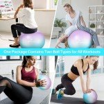 Sportneer Extra Thick Yoga Ball with Pump