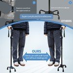 Adjustable Folding Walking Cane with 4-Prong Base