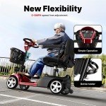 4-Wheel Folding Mobility Scooter for Seniors