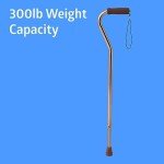 Adjustable Aluminum-Bronze Offset Walking Cane for Balance