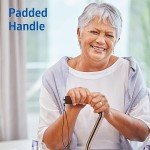 Adjustable Aluminum-Bronze Offset Walking Cane for Balance