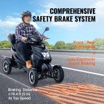 VEVOR Heavy-Duty 4-Wheel Mobility Scooter, 40 Miles