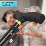 Adjustable Folding Cane for Limited Mobility (Black)