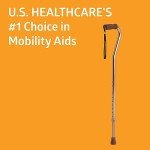 Adjustable Aluminum-Bronze Offset Walking Cane for Balance