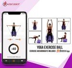 Yoga Ball Chair with Resistance Bands - Purple