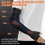 Compression Arm Sleeve with Gauntlet for Arthritis Relief