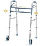 Lightweight Aluminum Walker with Wheels for Seniors