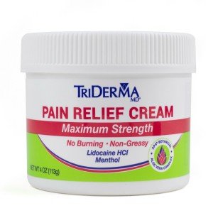 TriDerma MD Pain Relief Cream with Lidocaine 4oz