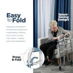 Lightweight Aluminum Walker with Wheels for Seniors