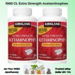 Kirkland Extra Strength Acetaminophen 500mg Pain Relief