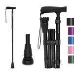 Foldable Walking Stick with Wrist Strap - Lightweight & Sturdy