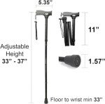 Vaunn Medical Easy Grip Adjustable Folding Cane